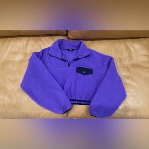 Forever 21 Purple cropped fleece pullover